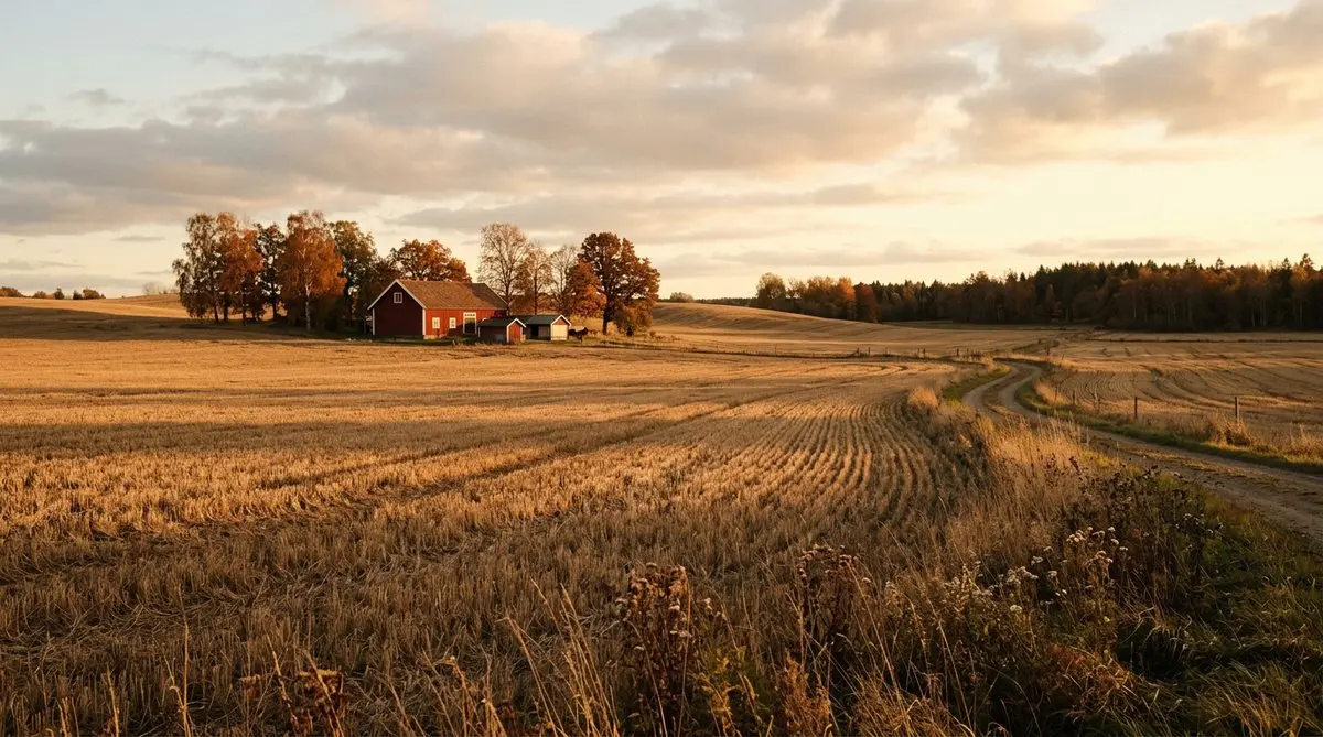 Öppet fält i Sverige som symboliserar frihet och nya möjligheter